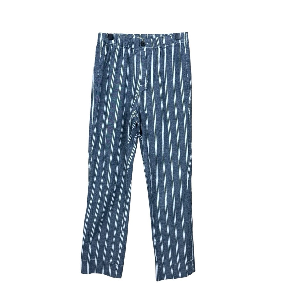 John Galt Brandy Melville Blue White Striped Pants High Waist MW760 Women OS